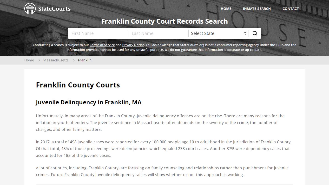 Franklin County, MA Courts - Records & Cases - StateCourts